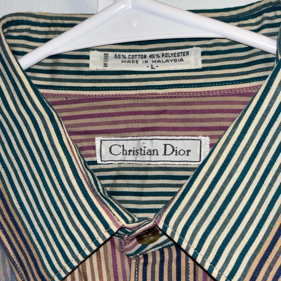 Dior Multicolor Striped Men's Shirt - Picture 2 of 3